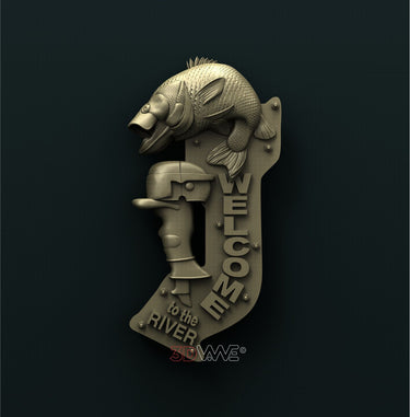 RIVER WELCOME SIGN 3D STL 3DWave
